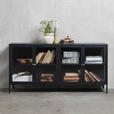 SIDEBOARD Schwarz 170/85/40 cm - Goldfarben/Schwarz, Trend, Glas/Metall (170/85/40cm) - Xora