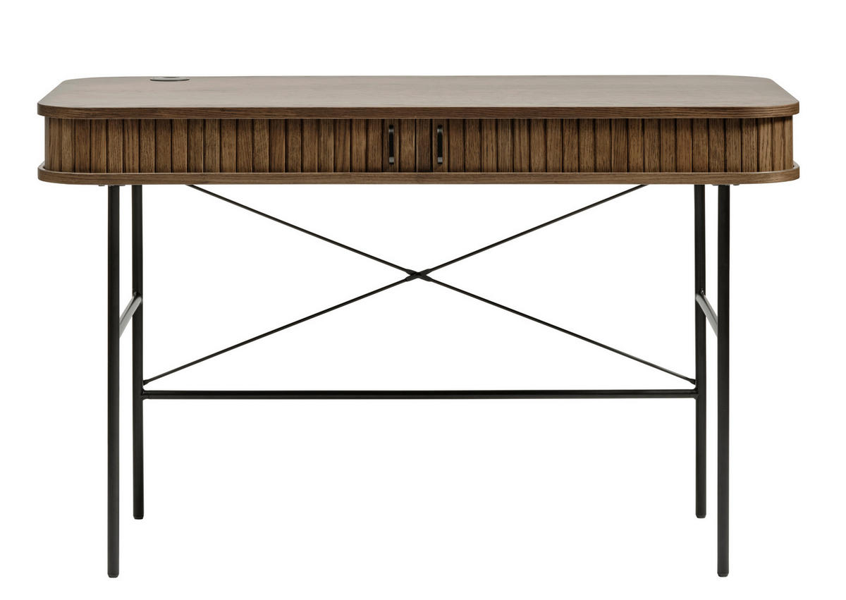 SCHREIBTISCH 120/60/75 cm  in Eichefarben, Dunkelbraun  - Eichefarben/Dunkelbraun, Trend, Holzwerkstoff/Metall (120/60/75cm) - Xora
