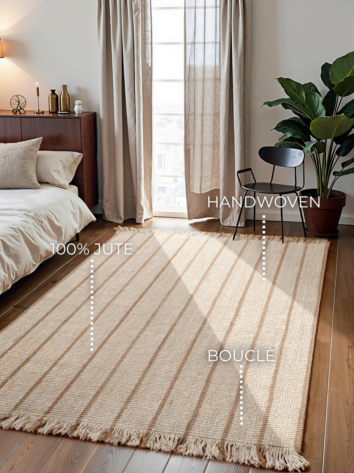 JUTETEPPICH 160/230 cm Harvest Creme, Goldfarben  - Goldfarben/Creme, Design, Textil (160/230cm) - Elle Decoration