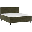 BOXBETT 180/200 cm  in Khaki  - Khaki/Schwarz, KONVENTIONELL, Holz/Textil (180/200cm) - Carryhome