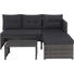 LOUNGEGARNITUR 7-teilig 173/120 cm - Grau, Design, Glas/Kunststoff (173/120cm) - Xora LOUNGEGARNITUR 7-teilig 173/120 cm - Grau, Design, Glas/Kunststoff (173/120cm) - Xora