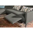 ECKSOFA in Flachgewebe Graubraun  - Anthrazit/Graubraun, Design, Textil/Metall (230/254cm) - Ambiente