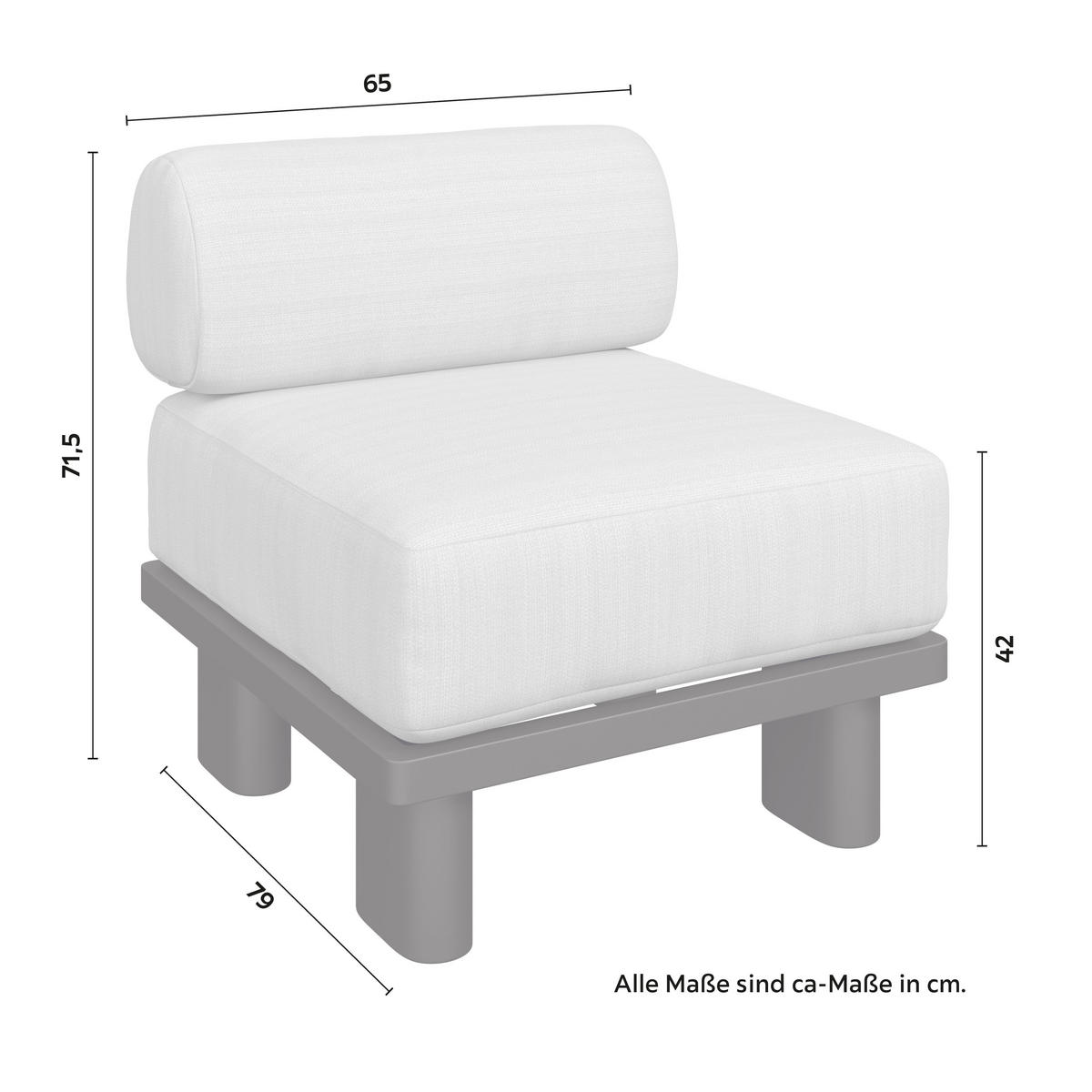 BAŠTENSKA GARNITURA 4 dela  - tamnosiva/siva, Moderno, metal/tekstil - Bessagi Garden