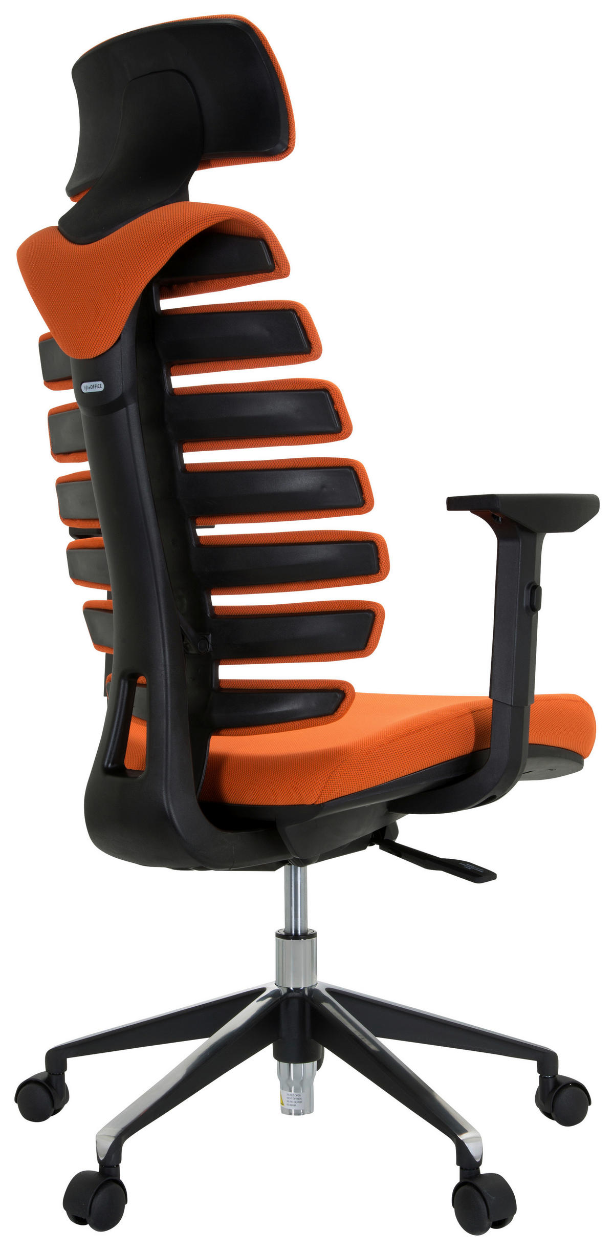 OTOČNÁ ŽIDLE, plochá tkanina, oranžová, černá - oranžová/černá, Moderní, kov/textil (65/131/53cm) - MID.YOU