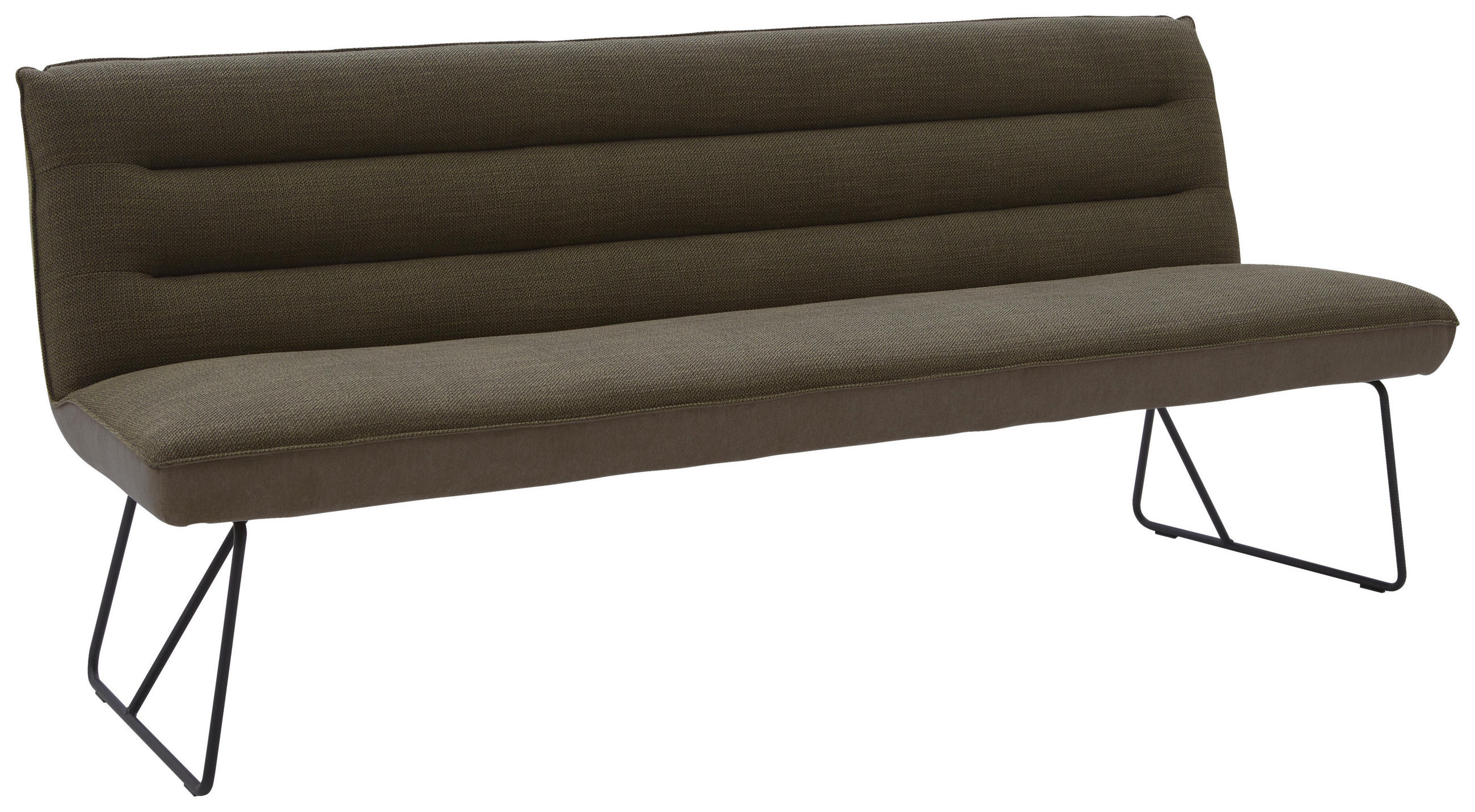 SITZBANK 218/89/68 cm  in Braun, Schwarz  - Schwarz/Braun, Design, Textil/Metall (218/89/68cm) - Dieter Knoll