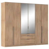 DREHTÜRENSCHRANK 271/229/54 cm,  in Sonoma Eiche, 6-türig  - Grau/Sonoma Eiche, MODERN, Holzwerkstoff/Metall (271/229/54cm) - Rauch Möbel