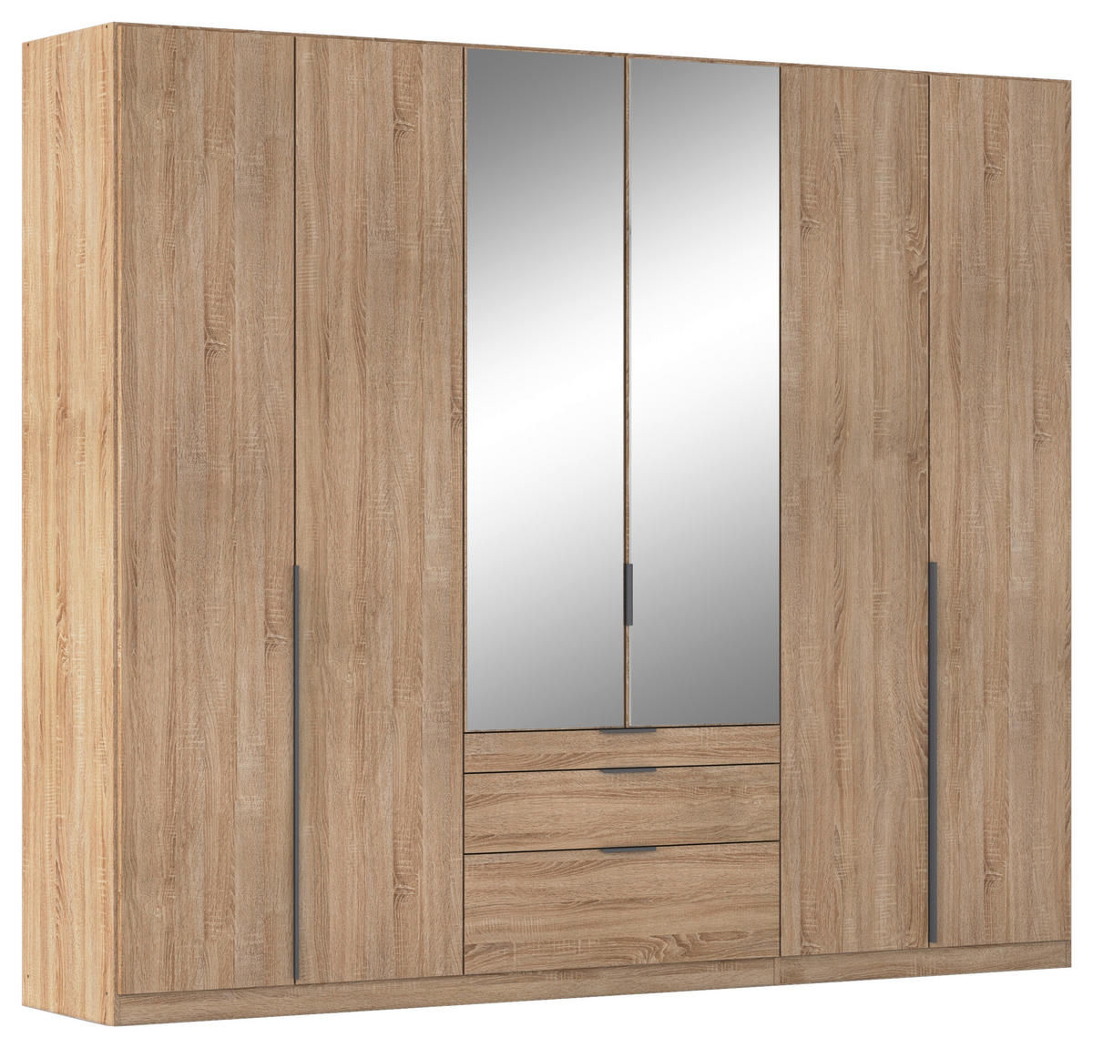 DREHTÜRENSCHRANK 271/229/54 cm,  in Sonoma Eiche, 6-türig  - Grau/Sonoma Eiche, MODERN, Holzwerkstoff/Metall (271/229/54cm) - Rauch Möbel