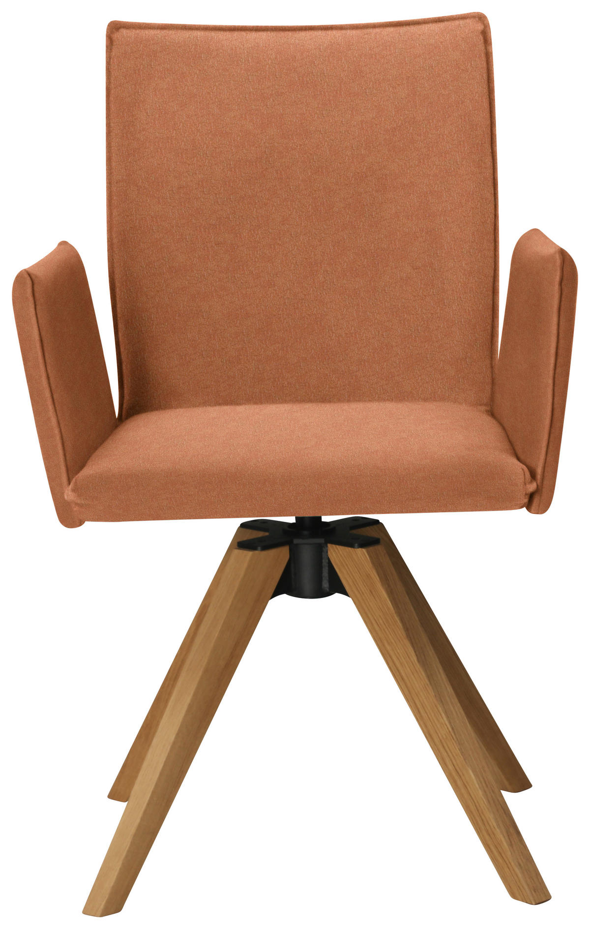 ARMLEHNSTUHL in Holz, Textil Eichefarben, Cognac  - Eichefarben/Cognac, KONVENTIONELL, Holz/Textil (64/91/61cm) - Moderano