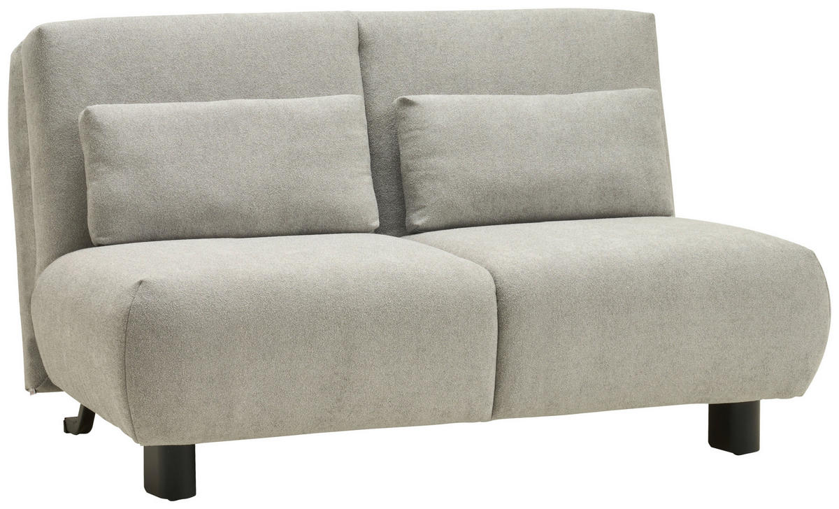 SCHLAFSOFA Flachgewebe Grau  - Schwarz/Grau, KONVENTIONELL, Textil/Metall (150/85/100cm) - Carryhome