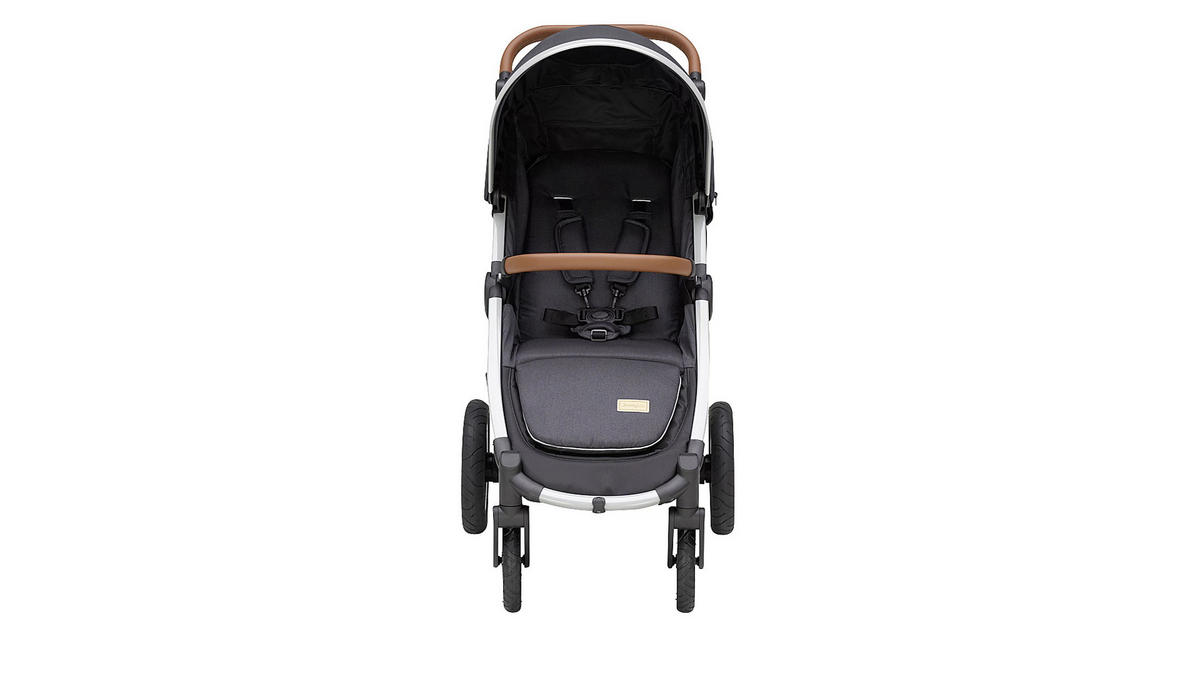 BUGGY Smart  - Dunkelgrau/Alufarben, Trend, Textil/Metall (115/56/105cm) - Jimmylee