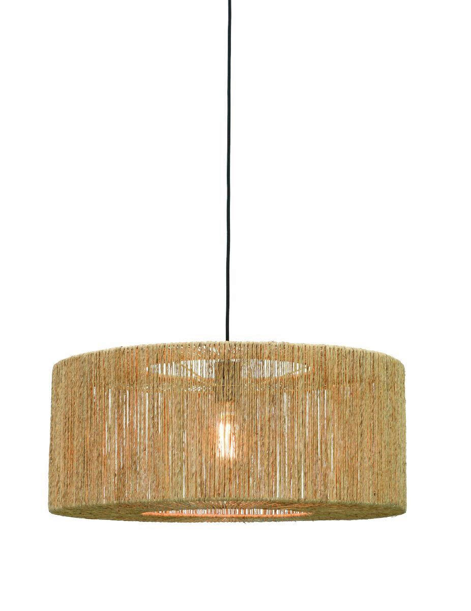 ZÁVĚSNÉ SVÍTIDLO, 60/27 cm  - černá/světle hnědá, Natur, plast/přírodní materiály (60/27cm) - Good & Mojo