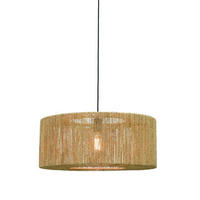 ZÁVĚSNÉ SVÍTIDLO, 60/27 cm  - černá/světle hnědá, Natur, plast/přírodní materiály (60/27cm) - Good & Mojo