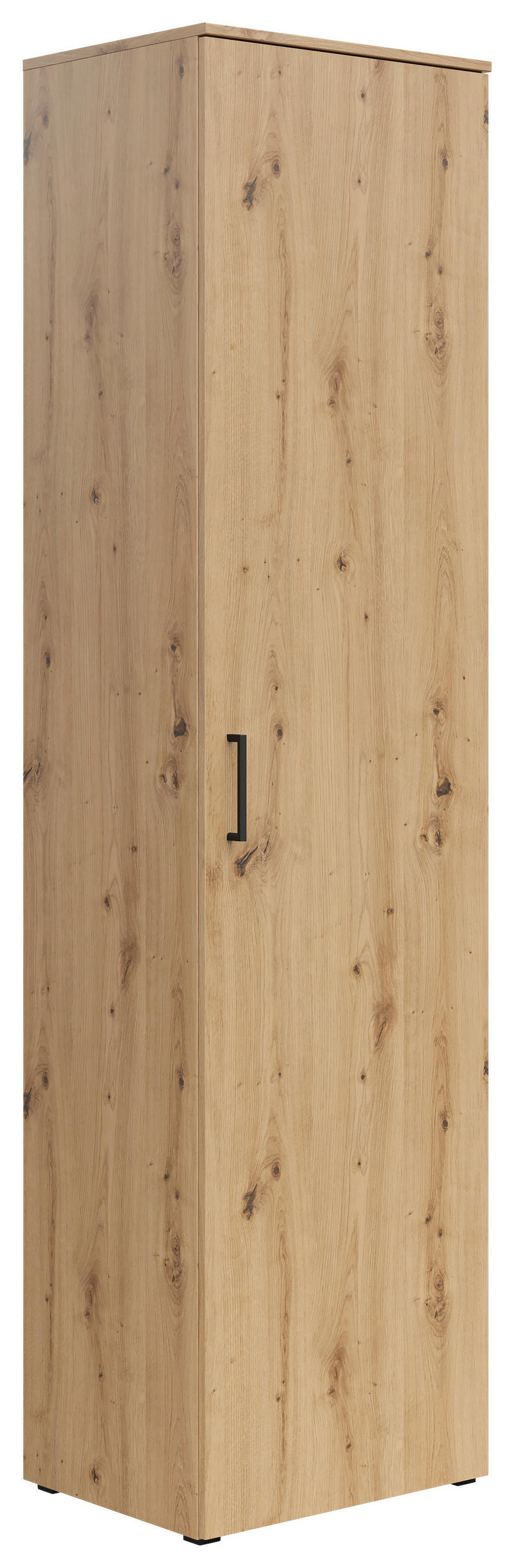 VÍCEÚČELOVÁ SKŘÍŇ, dub artisan, 50/195/40 cm - černá/antracitová, Moderní, kompozitní dřevo/plast (50/195/40cm) - Carryhome