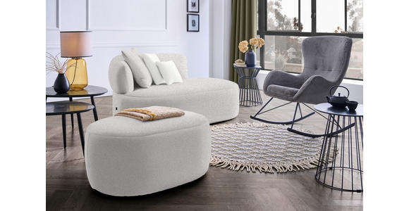 RÉCAMIERE in Bouclé Creme, Beige - Beige/Creme, MODERN, Kunststoff/Textil (166/86/105cm) - Hom`in