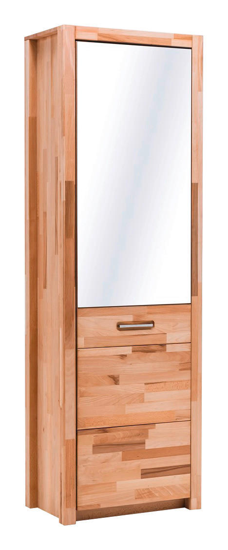 GARDEROBENSCHRANK  in 66/203/40 cm  - Silberfarben/Buchefarben, KONVENTIONELL, Glas/Holz (66/203/40cm) - MID.YOU