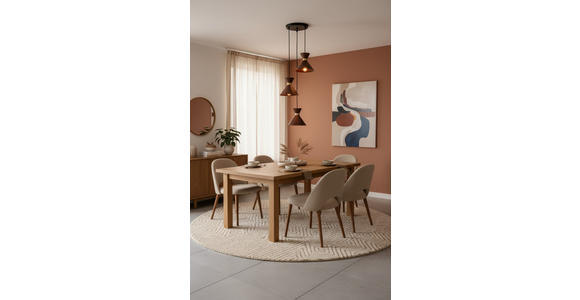 HÄNGELEUCHTE 37/120,5 cm  - Walnussfarben, Trend, Metall (37/120,5cm) - Novel