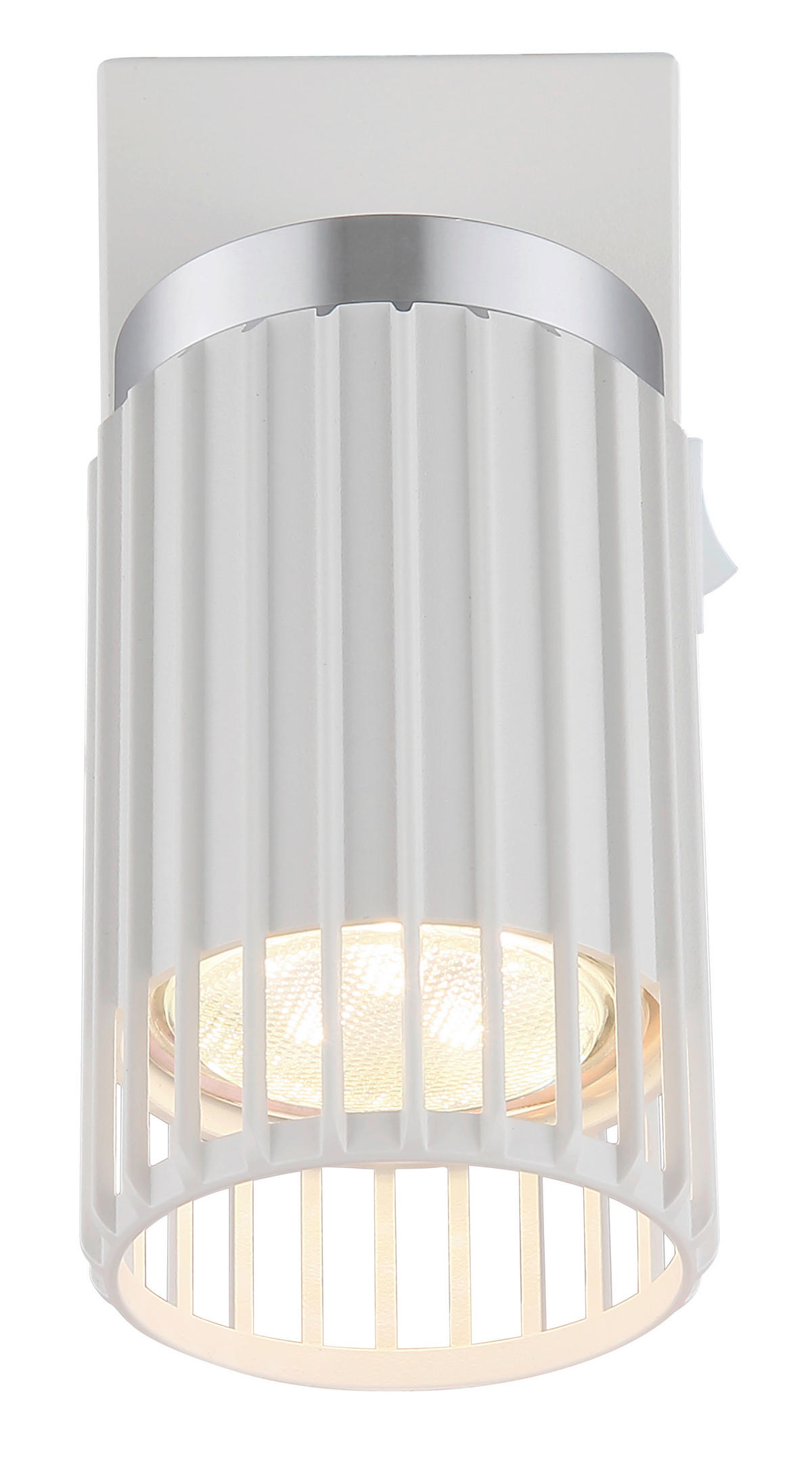 BODOVÉ SVÍTIDLO, 25 W/GU10, 7/12 cm  - bílá/barvy chromu, Design, kov (7/12cm) - Globo