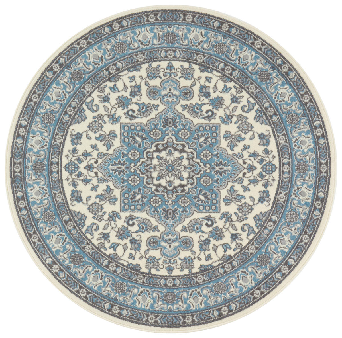 FLACHWEBETEPPICH 160 cm Mirkan Hellblau, Creme  - Creme/Hellblau, Basics, Kunststoff/Textil (160cm) - Hanse Home