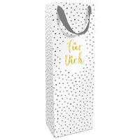 GESCHENKTASCHE  - Goldfarben/Schwarz, Trend, Papier (12/36/0.5cm)