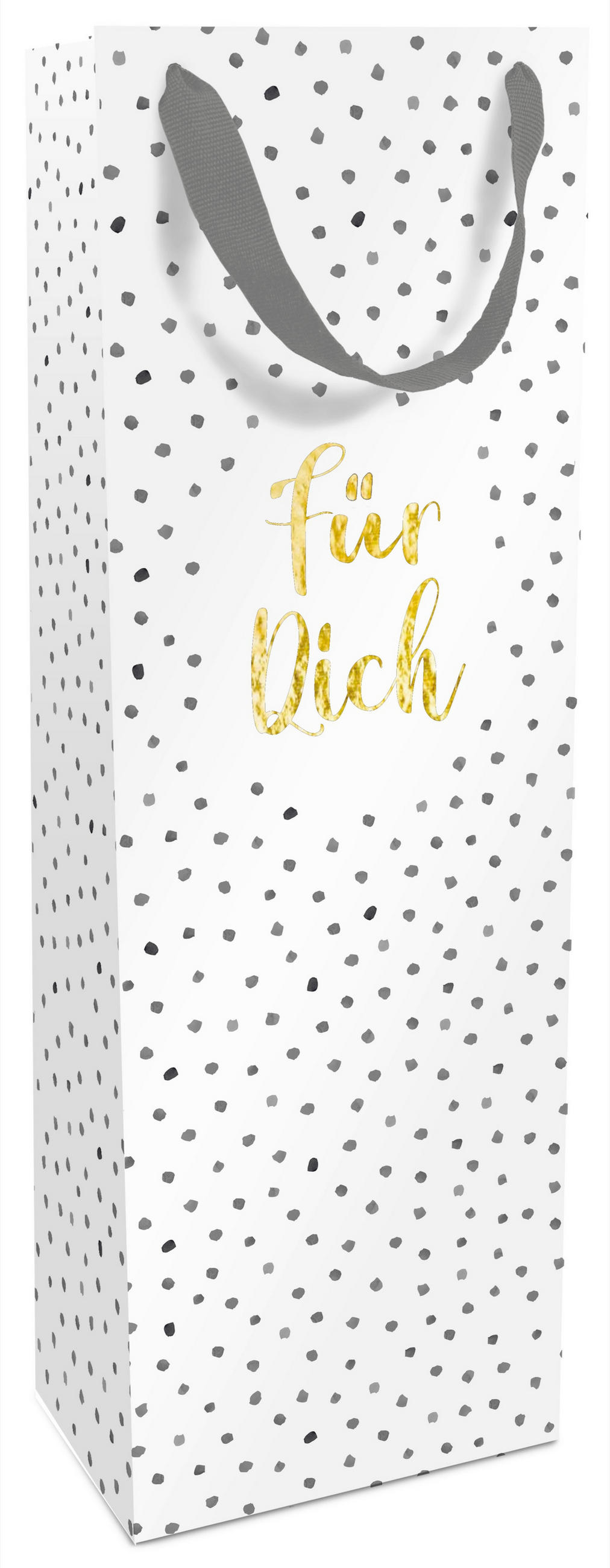 GESCHENKTASCHE  - Goldfarben/Schwarz, Trend, Papier (12/36/0.5cm)