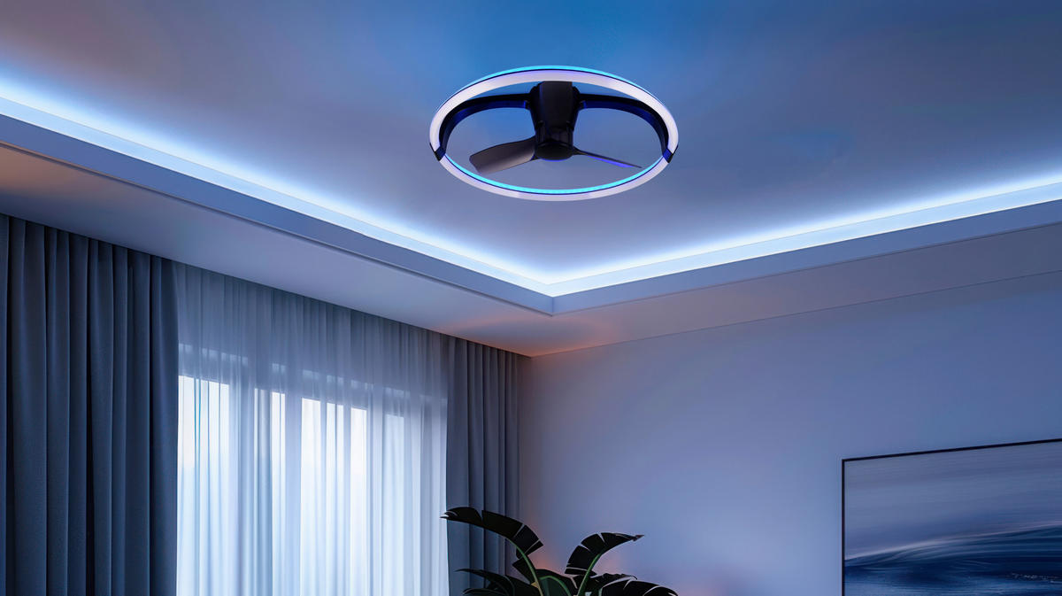 DECKENVENTILATOR - Schwarz/Weiß, Design, Kunststoff (73.5/23cm)
