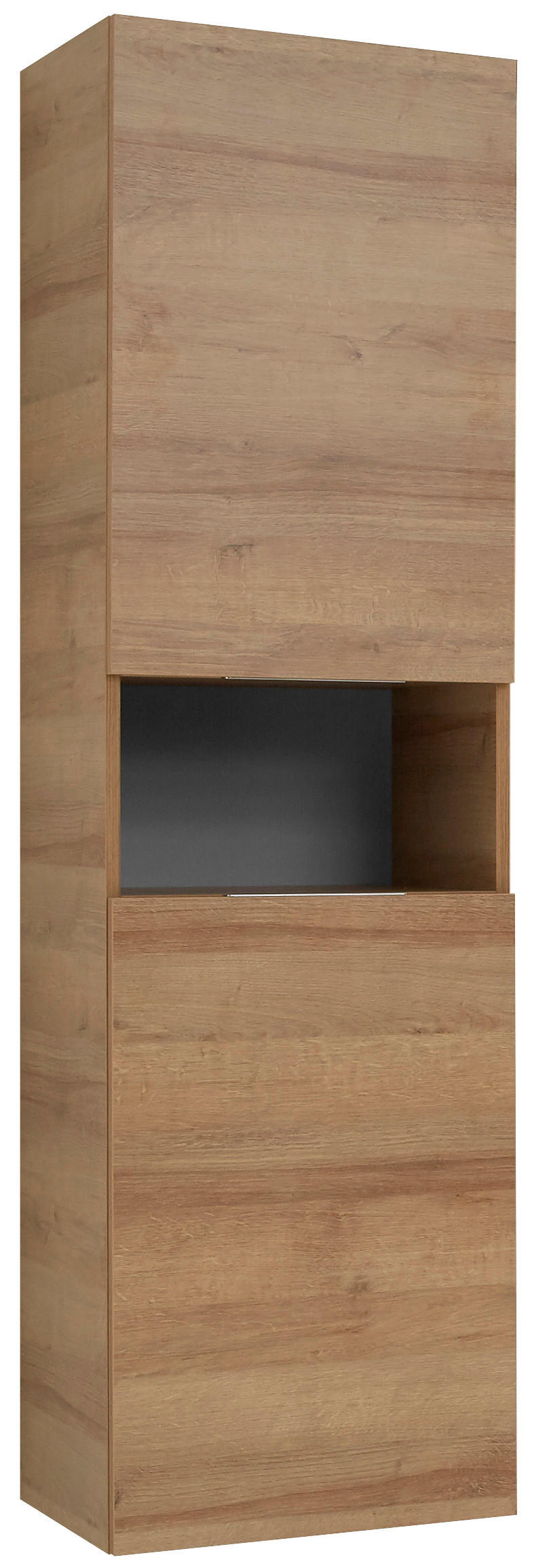 HOCHSCHRANK 45/168/43 cm  - Eichefarben, KONVENTIONELL, Glas/Holzwerkstoff (45/168/43cm) - Sadena