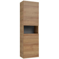 HOCHSCHRANK 45/168/43 cm  - Eichefarben, KONVENTIONELL, Glas/Holzwerkstoff (45/168/43cm) - Sadena