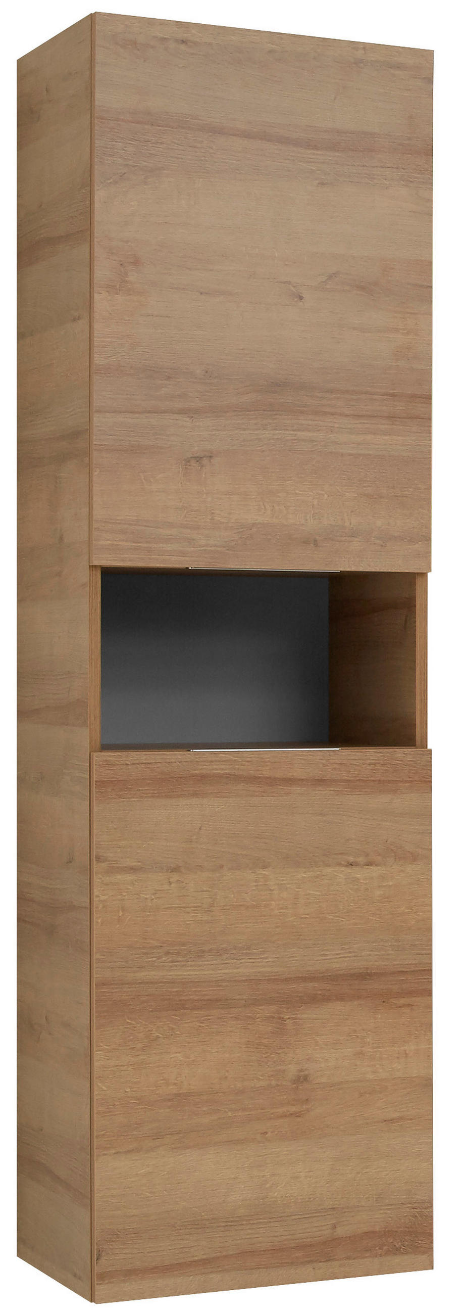 HOCHSCHRANK 45/168/43 cm  - Eichefarben, KONVENTIONELL, Glas/Holzwerkstoff (45/168/43cm) - Sadena