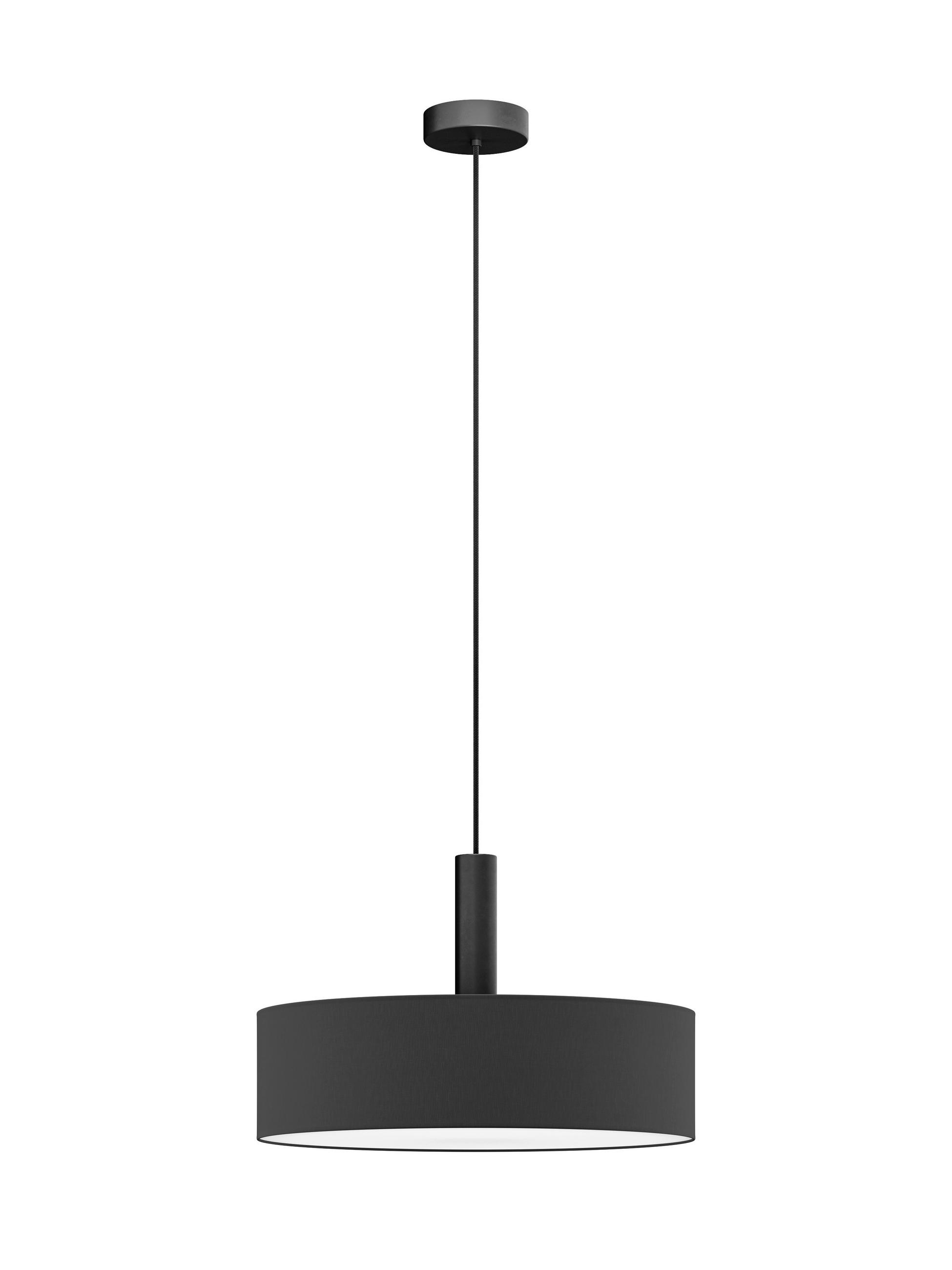 FÜGGŐLÁMPA 50/115 cm  - fekete, Basics, műanyag/textil (50/115cm)