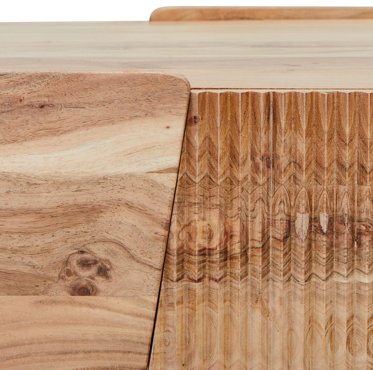COUCHTISCH Akazie vollmassiv rechteckig Schwarz, Akaziefarben  - Schwarz/Akaziefarben, MODERN, Holz/Metall (115/40/55cm) - Livetastic