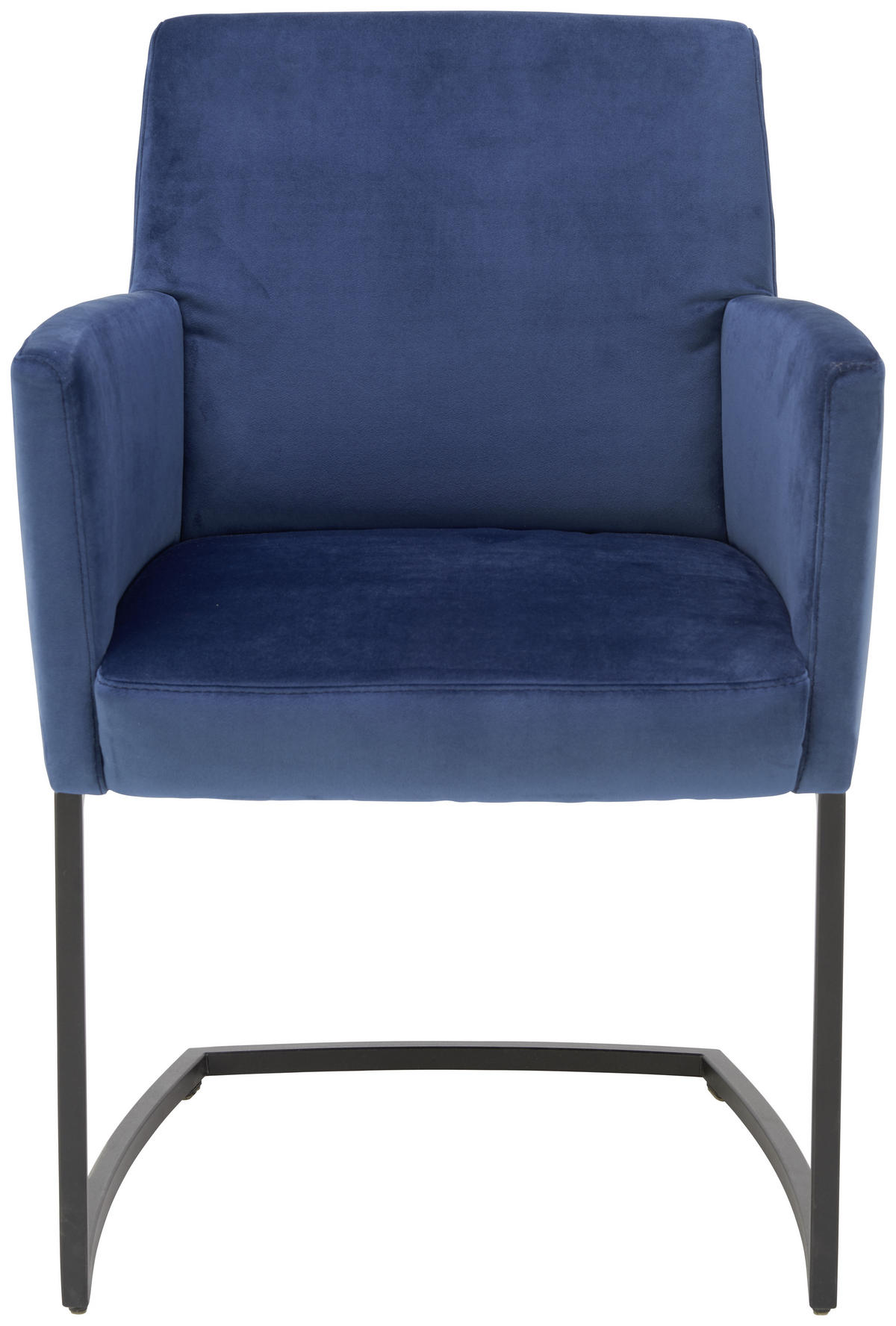 ARMLEHNSTUHL  in Velours  - Blau/Schwarz, Design, Textil/Metall (58/88/61cm) - Joop!