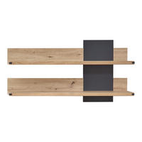 WANDBOARD Graphitfarben, Eiche Artisan  - Graphitfarben/Eiche Artisan, Design, Holzwerkstoff (120/62/25cm) - Livetastic