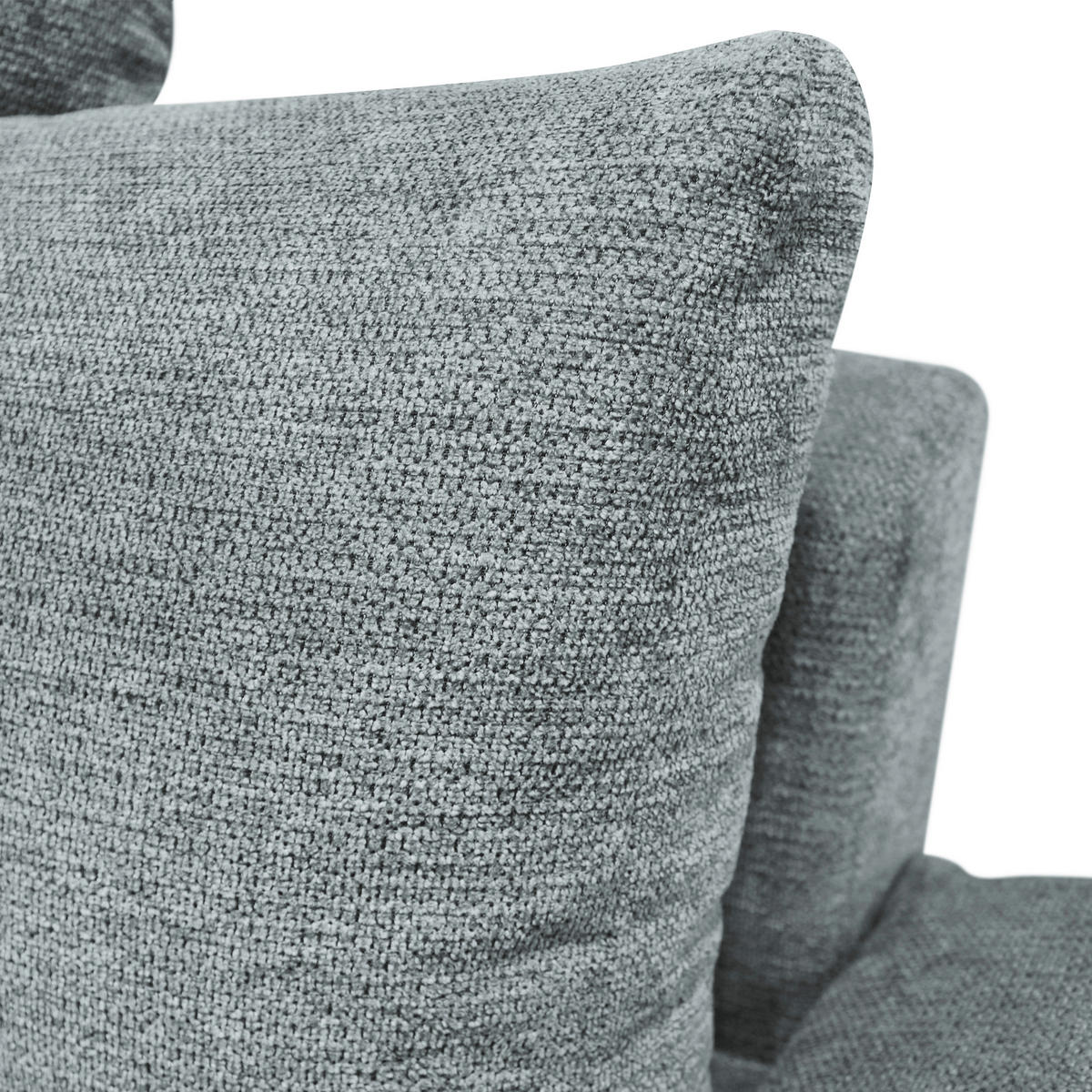 ECKSOFA in Webstoff Grau  192/260 cm  - Schwarz/Grau, Design, Textil/Metall (192/260cm) - MID.YOU