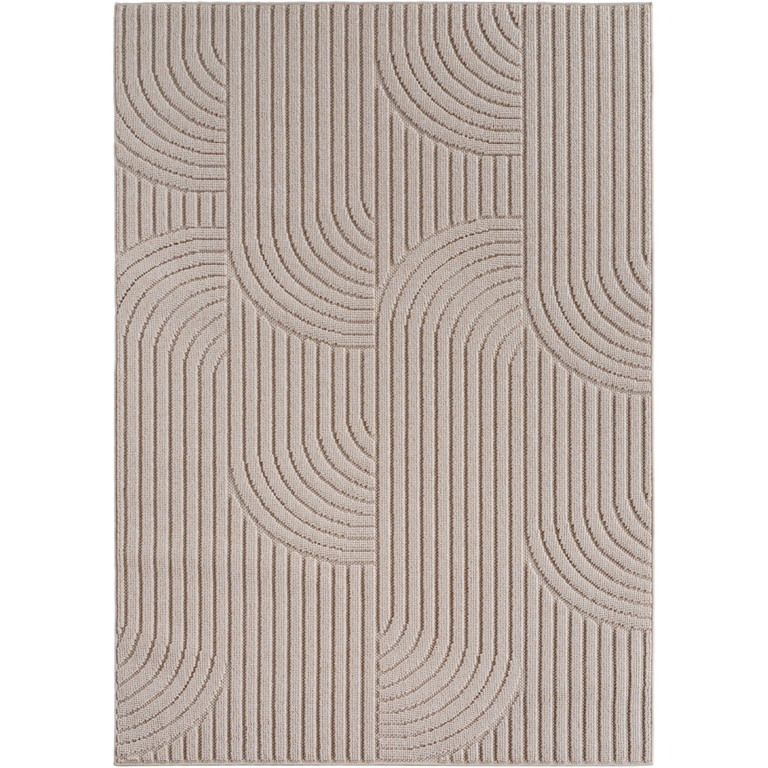 FLACHWEBETEPPICH 60/110 cm HELIX Beige  - Beige, Basics, Kunststoff/Textil (60/110cm) - Novel