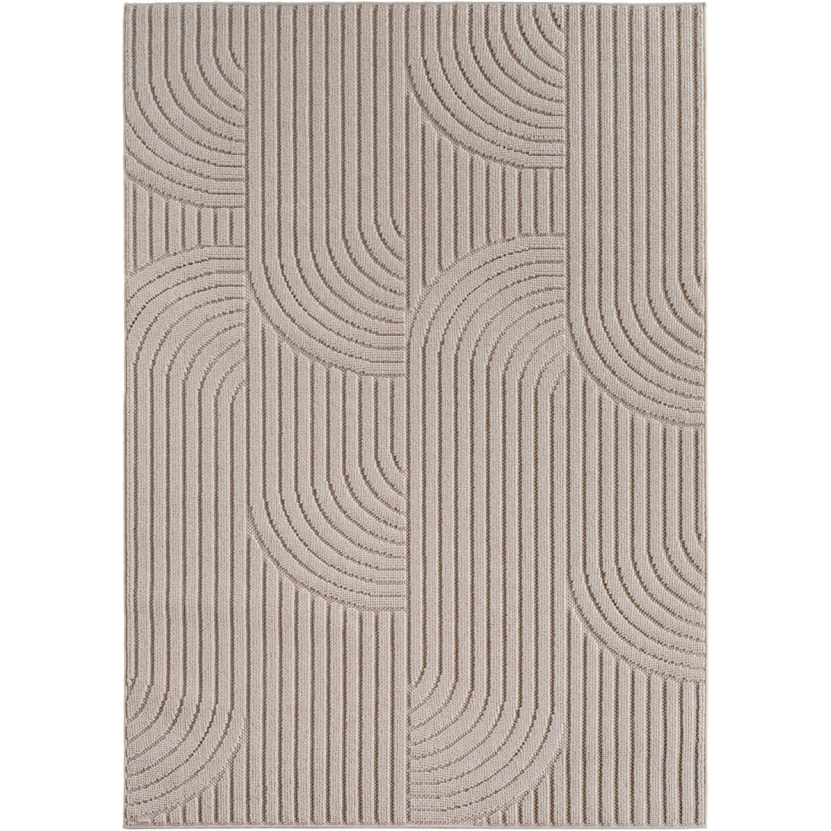 FLACHWEBETEPPICH 60/110 cm HELIX Beige  - Beige, Basics, Kunststoff/Textil (60/110cm) - Novel