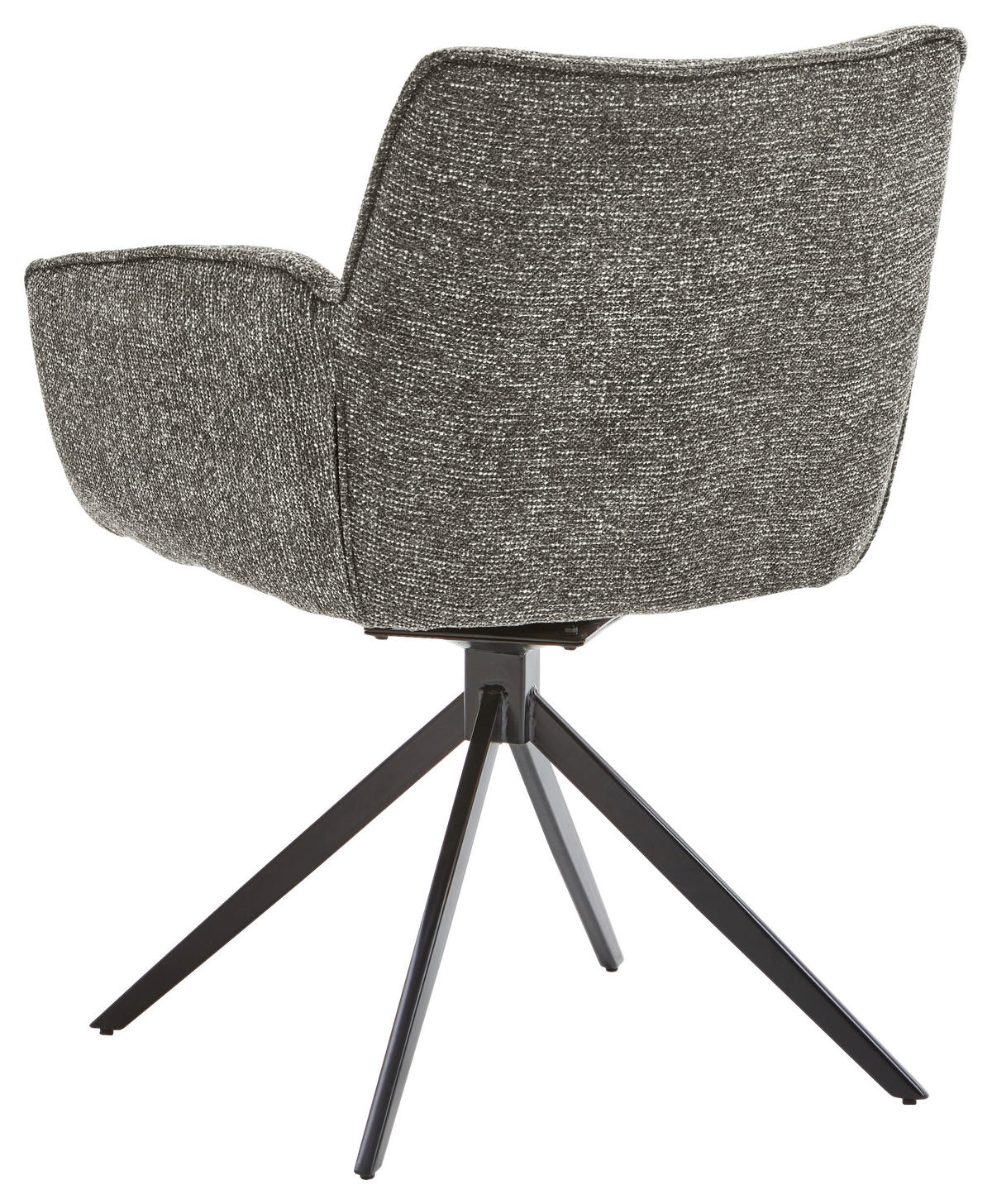 ARMLEHNSTUHL  in Eisen Webstoff  - Schwarz/Grau, Design, Textil/Metall (60/83,5/65cm) - Valdera
