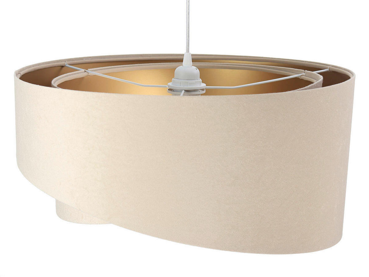 HÄNGELEUCHTE Galaxy 50/93 cm   - Beige/Goldfarben, Design, Kunststoff/Textil (50/93cm)