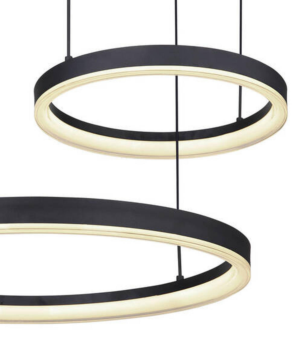 LED-HÄNGELEUCHTE 82,5/60/150 cm    - Goldfarben/Opal, Design, Kunststoff/Metall (82,5/60/150cm) - Globo