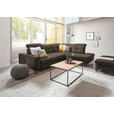 ECKSOFA in Chenille Dunkelbraun  310/240 cm  - Dunkelbraun/Schwarz, Design, Textil/Metall (310/240cm) - Xora