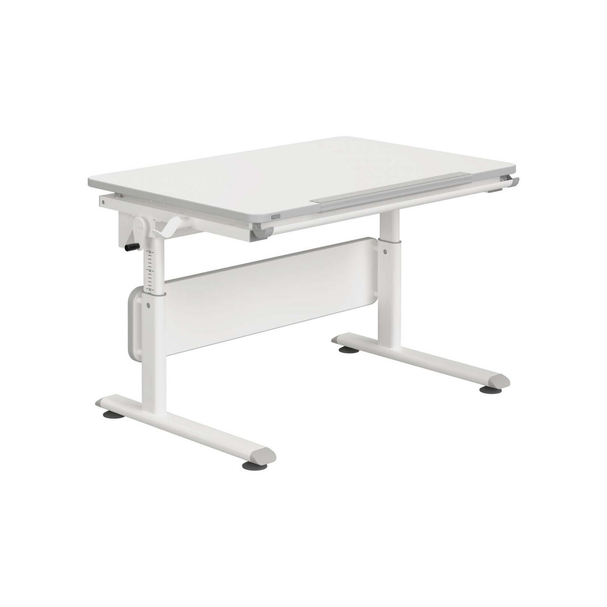 IFJÚSÁGI ÍRÓASZTAL  - fehér, Basics, faalapú anyag/fém (105/70/53-79cm) - Paidi