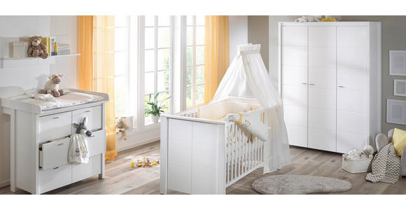 WICKELAUFSATZ Julija - Weiß, Trend, Holz (135/18/79cm) - My Baby Lou