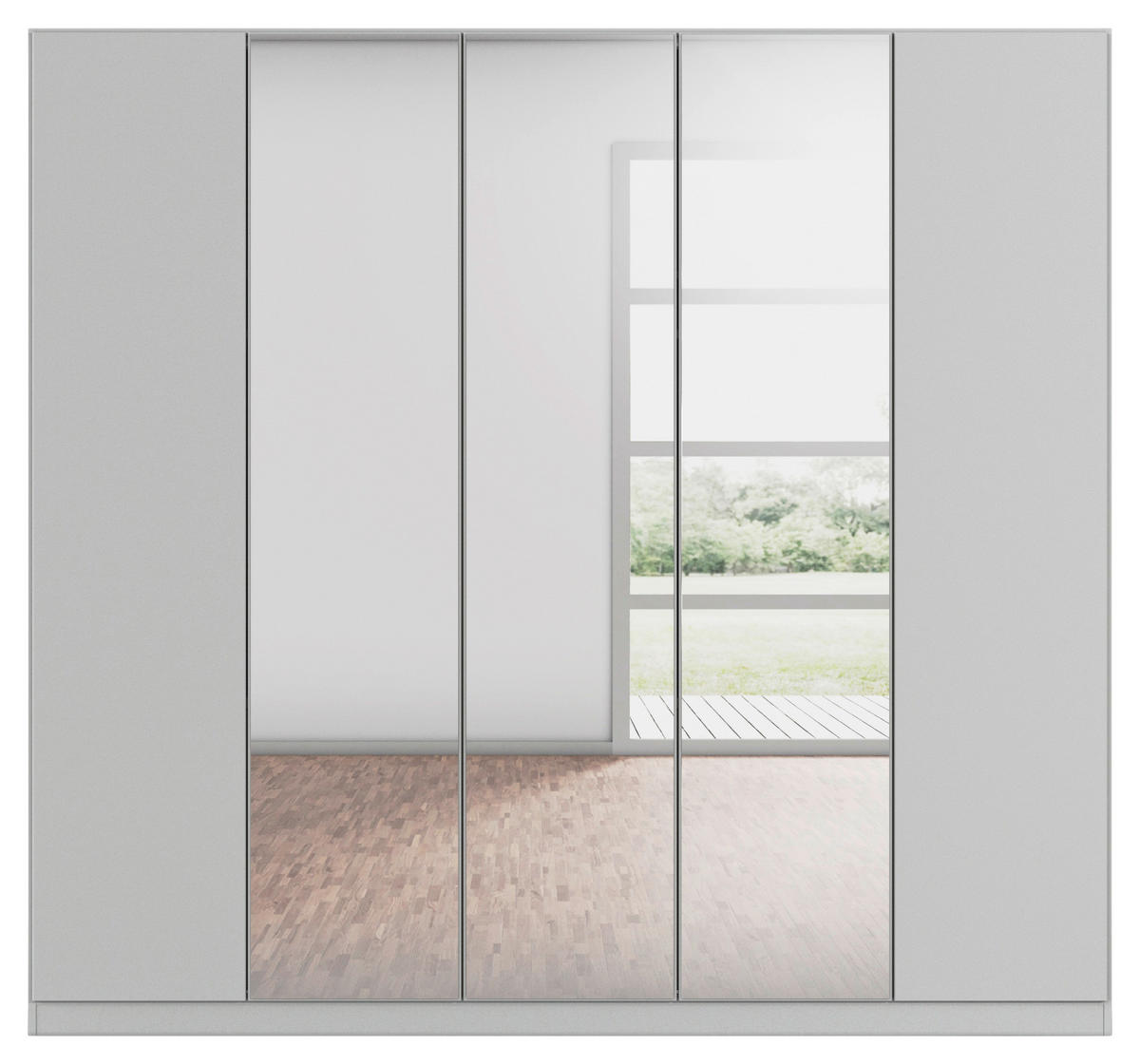 FALTTÜRENSCHRANK 226/210/54 cm 5-türig Grau  - Grau, Holzwerkstoff (226/210/54cm) - Rauch Möbel