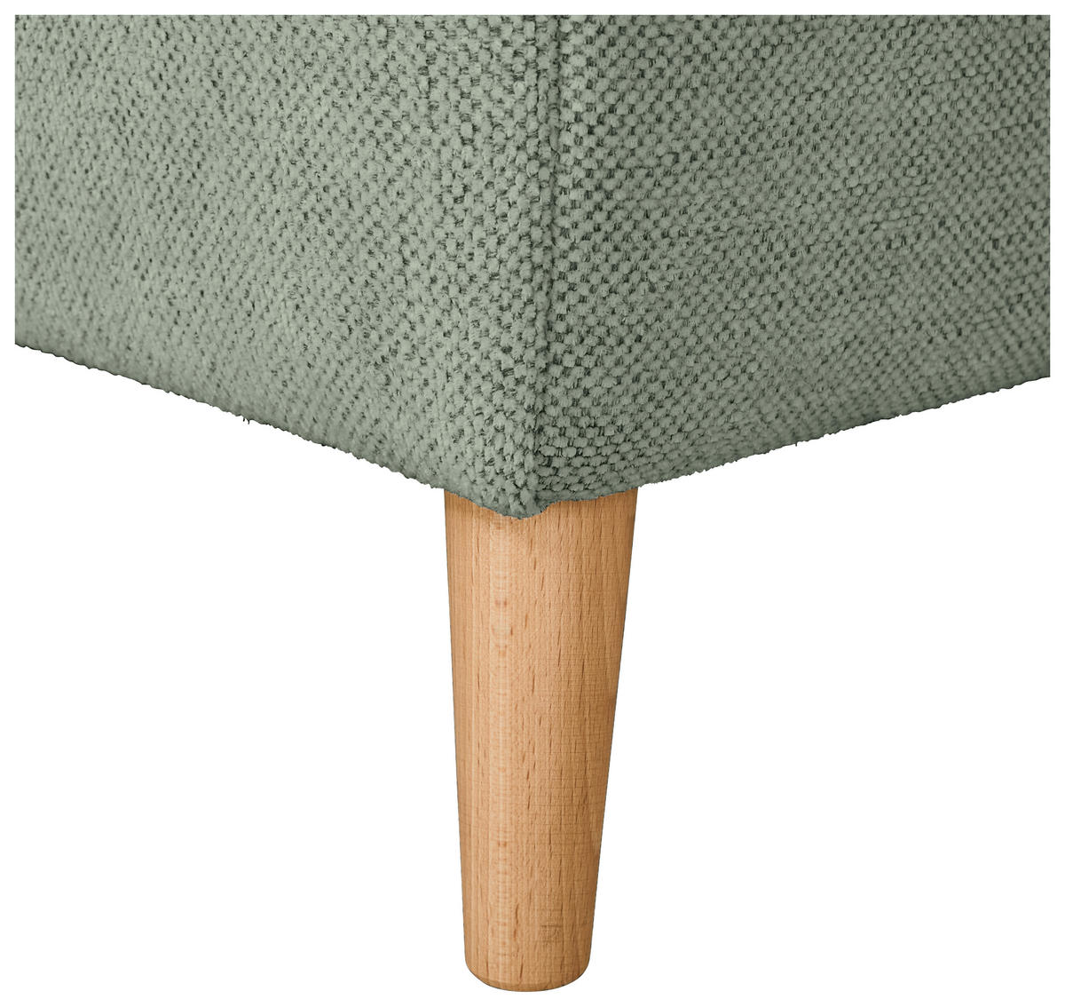 ECKSOFA Hellgrün Flachgewebe  - Buchefarben/Hellgrün, KONVENTIONELL, Holz/Textil (202/306cm) - Carryhome
