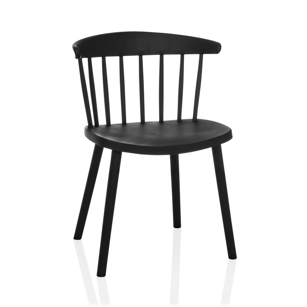 BESUCHERSTUHL  in Schwarz  - Schwarz, MODERN, Kunststoff (53/75/45cm) - MID.YOU