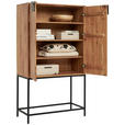 HIGHBOARD  in 90/160/42 cm  - Schwarz/Akaziefarben, Trend, Holz/Metall (90/160/42cm) - Ambia Home