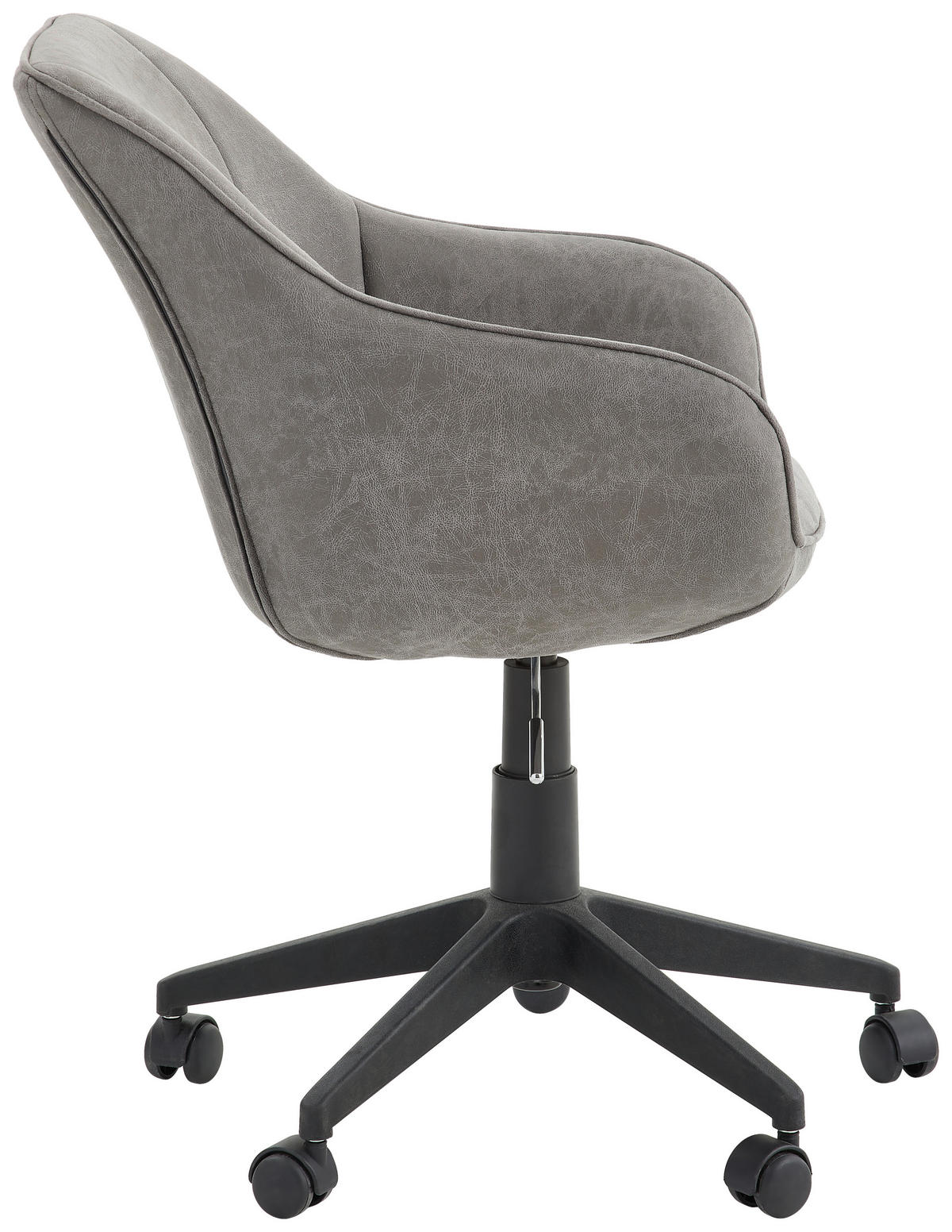 Scaun Birou, microfibră, gri - negru/gri, Konventionell, plastic/metal (56/79-87/61cm) - Landscape