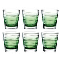 WHISKY-GLÄSERSET 250 ml 6-teilig  - Grün, Design, Glas - Leonardo