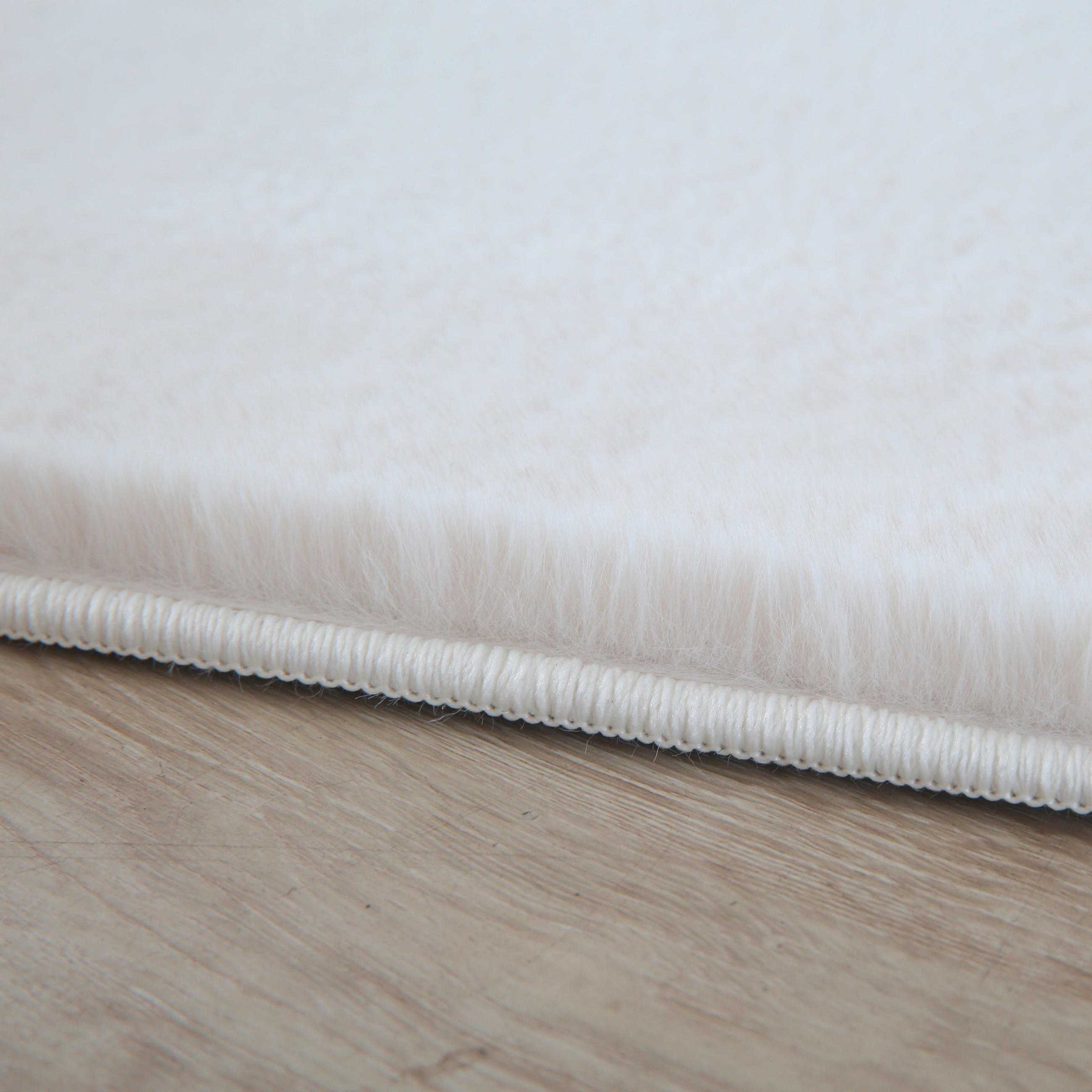 HOCHFLORTEPPICH 120/120 cm Pouffy Creme  - Creme, Basics, Textil (120/120cm)