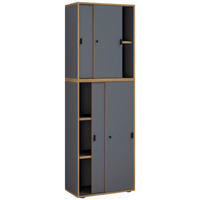 AKTENSCHRANK 60/183/37 cm  - Honigeiche/Anthrazit, Design, Holzwerkstoff (60/183/37cm) - MID.YOU