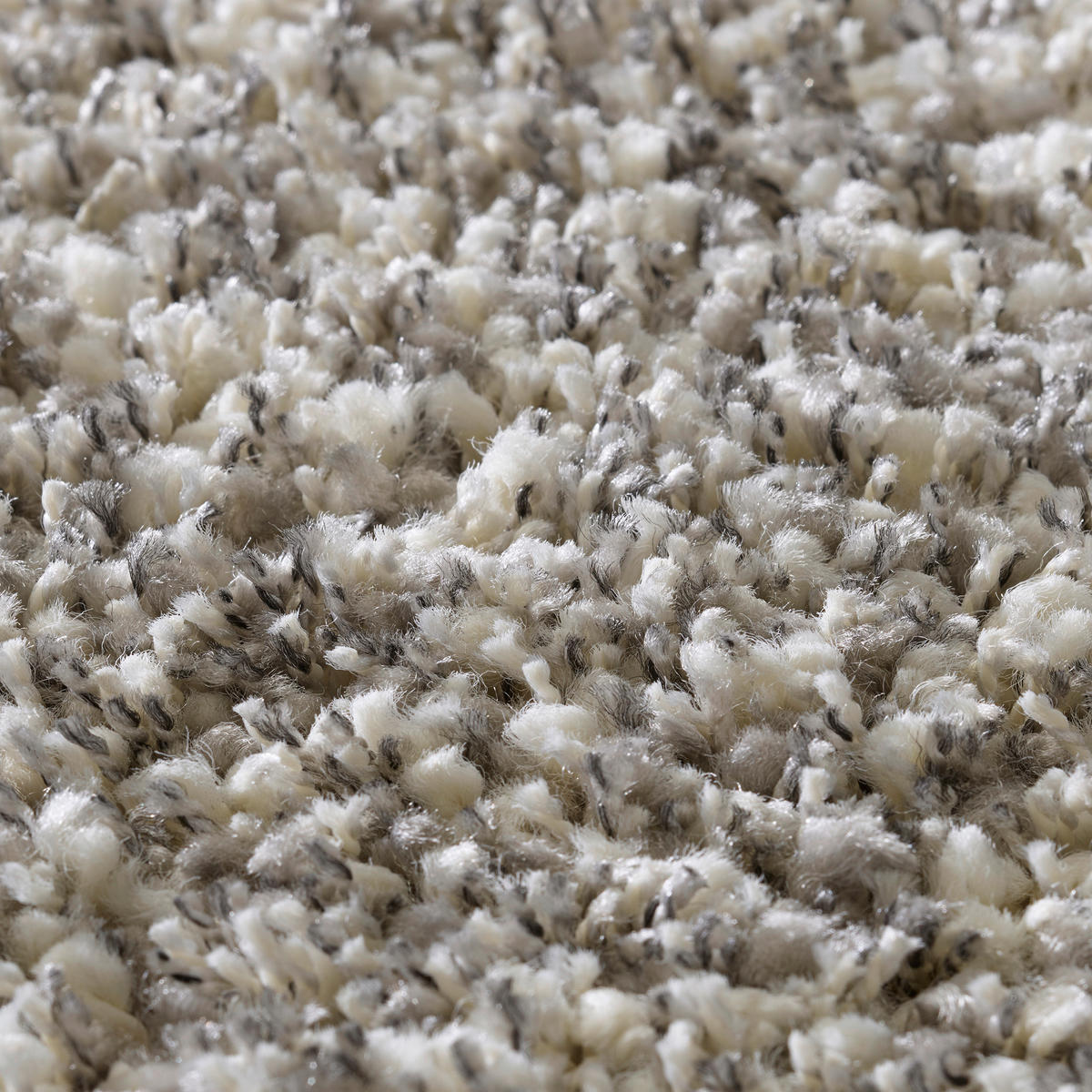 HOCHFLORTEPPICH 160/160 cm Weiß, Hellgrau  - Hellgrau/Weiß, Basics, Textil (160/160cm) - Novel